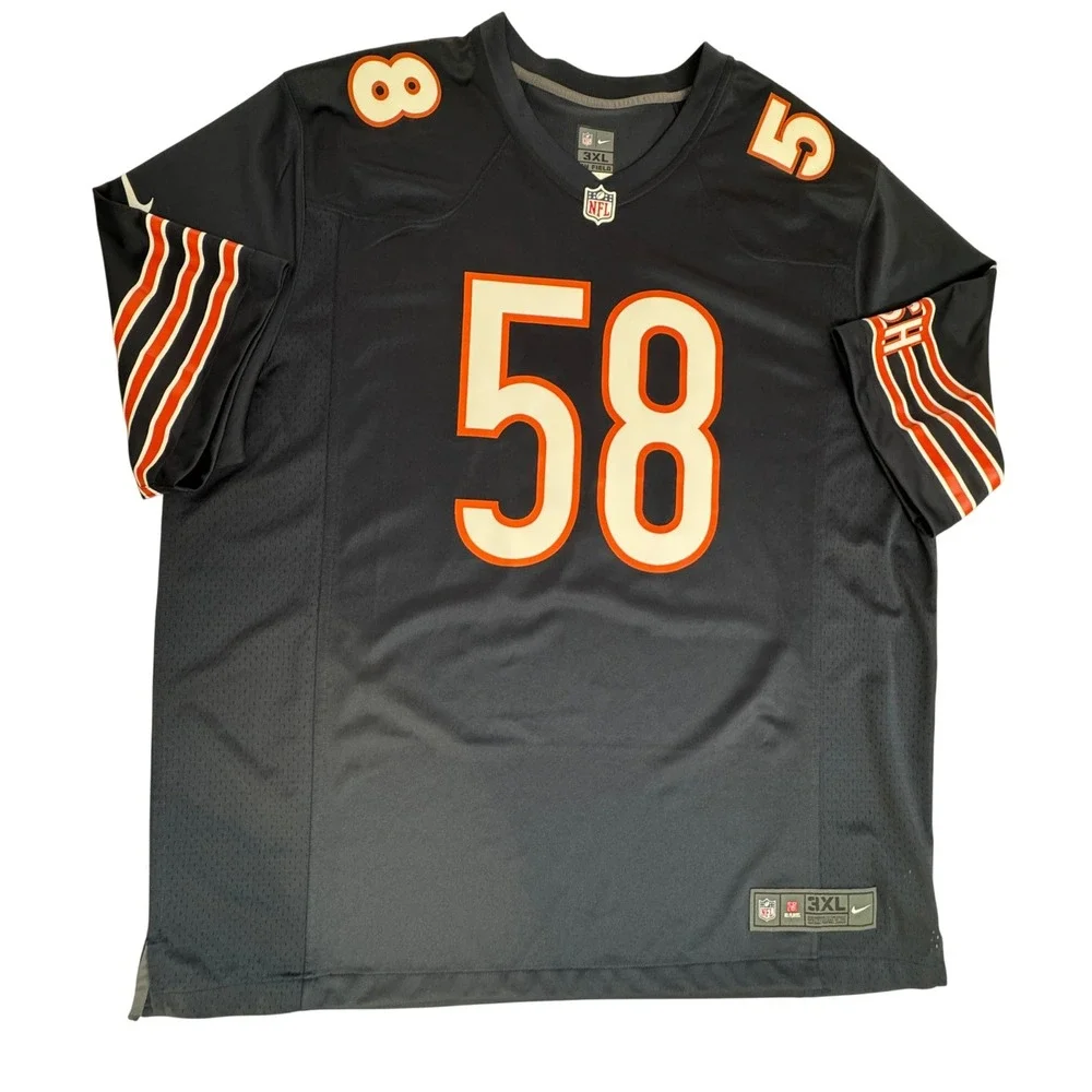 Nike Football Jersey Mens 3XL Chicago‎ Bears Roquan Smith 58 On Field